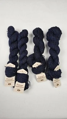 ROWAN DONEGAL LAMBSWOOL NAVY TWEED 25g 100m 4 HANKS