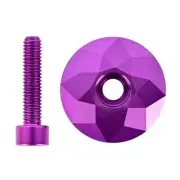 Purple Bicycle Headset Top Cap Cover with Screw for 28 6mm 2pcs in package