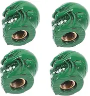 JUMPLAWN 4pcs Skull Tire Valve Caps Car Valve Stem Covers for and Auto Tires Unique Design Prevent Leakage and Dirt Fit