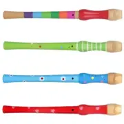 Standard wooden recorder, educational musical instrument for