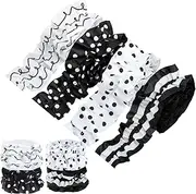 Mooliwe 4 Rolls 9.84ft Black and White Bulletin Board Border Non-Woven Fabric Decorate Bulletin Board Trim for Back to School Classroom Teacher Desks Doors Walls Decorations Essentials