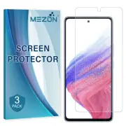 [3 Pack] MEZON Samsung Galaxy A53 5G Ultra Clear Screen Protector Film – Case Friendly, Shock Absorption (A53 5G, Clear)