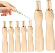 Gadpiparty Pcs Wooden Felting Needle Handles for Needle Felting Tool Kit for Embroidery Anti-Slip Comfortable Grip