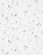 Sanderson Fabienne Tuileries Silver Multi Birds Wallpaper 1 Roll NEW 56.2 sq ft.