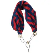 NWT! MUD PIE HEADBAND NAVY & RED WITH ELASTIC & CINCH TOGGLE FOR WOMEN, TEENS