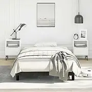 Bed Frame Black 106x203 cm King Single Size Fabric Modern Bedroom Furniture