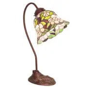 Meyda Lighting 1 Light 18" High Begonia Desk Lamp, Ruby/Green - 82790