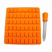 Orange 53 Cavity Silicone Gummy Bear Mold Candy Chocolate Jelly Ice Moulds Bakeware AU