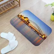 Binpon123 Flannel Microfiber Door Mat Rug sydney september the sydney opera house viewed from circular quay in sydney australia on 18 X 30 inch