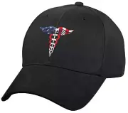 Baseball Cap US Army Medical Corps Insignia Low Profile Äskulap Rod WWII Doctor