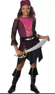 Pirate Bratz Pink Caribbean Wench Lady Fancy Dress Up Halloween Child Costume