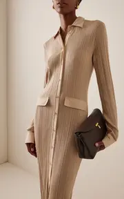 [Toteme] Buttoned Knit Maxi Shirt Dress