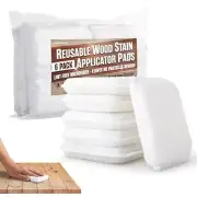 [6 Pack] Wood Stain Applicator Pads - Stain Pads Set