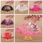 Chinese Style Dance Fan Plastic Hand Held Fan Folding Fan Desktop Ornaments