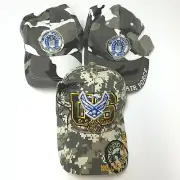 US Air Force Emblem Baseball Ball Cap Hat Camo Brown Military Adjustable C1