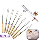 16x 32''Telescoping BBQ Marshmallow Roasting Sticks barbecue Skewer Hot Dog Fork