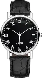 [Generic] Classic Men Watch - Analog Wristwatch With Leather Band | Timeless Style Tool | Strap Timepiece For Daily Office Evening Outfits Casual Wear Parties