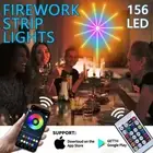 156LED Firework Strip Lights Dream Color RGB Smart Music Sync APP Remote Control
