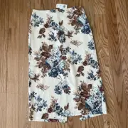 Abercrombie & Fitch Linen Blend Floral Skirt - NWT - Small