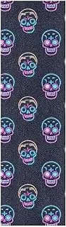 Amooorous Neon Fluorescent Skull Skateboard Grip Tape Grippy pro Scooters Grip Tape Grippy Grip Tape Cruiser 33×9 Inch