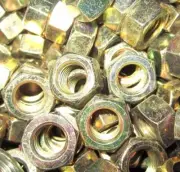 7/16-20 Hex Nut Grade 8 Yellow Zinc 100 Pieces