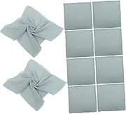 12pcs Fabric Napkin Mouth Napkin Birthday Decoration Table Square Decorative Reusable Napkins Washable Embroidered Cloth Large Like Covers Dinner Napkins Dining Green for Polyester