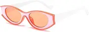 [HAOMAO] Cat Eye Two-Color Frame Sunglasses For Woman And Men Vintage Leopard Oval Lens Uv400 Shades Sun Glasses