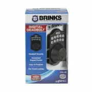NEW Brinks Electronic Deadbolt Keypad Access - Tuscan Bronze