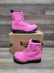 Dr. Martens Women's 1460 Lux Borg Faux Fur Combat Boots SIZE 7 US Brand New