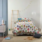 Logan and Mason Robots Kids Quilt Cover Set Multi