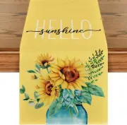 Artoid Mode Yellow Hello Sunshine 13" x 72", Table Runner,