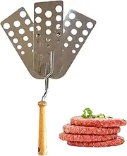 Stainless Steel Spatula Turner, Grilling Tools, Heavy Duty Metal Griddle Spatula, Hamburger Turning Press Tool for Steak Pancake Egg Fish Griddle Cooking