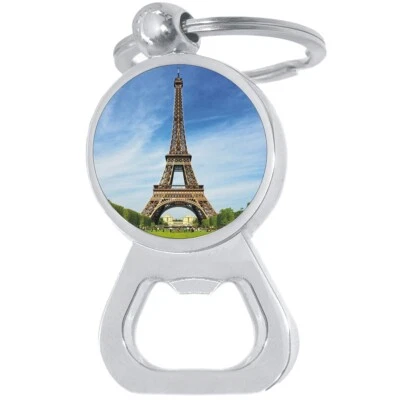 Eiffel Tower Paris Bottle Opener Keychain - Metal Beer Bar Tool Key Ring
