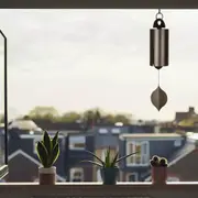 Large The Deep Resonance Serenity Bell Retro Wind Chimes Bell Metal Windbell 60CM