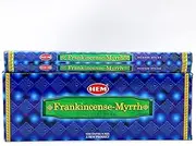 20/120 HEM Incense Sticks Nag Champa Hex Meditation Aroma Floral Home Fragrance, Frankincense Myrrh, 120 Sticks