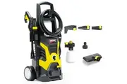 JET-USA RX530 Electric High Pressure Washer, 2400PSI 3 Nozzles, Brush Head Cleaner, Detergent Bottle