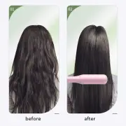 2 In 1 Negative Ion Hair Straightener Styling Comb Rapid Heating Straightening