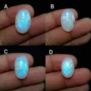 AA+ Rainbow Moonstone Cabochon Oval Shape Loose Gemstone For Pendant And Jewelry