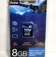 Vivitar 8GB Class 10 SDHC Memory Card Camera Camcorder VIV-SD10-8GB