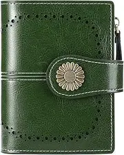 [BATADESAOP] Women's Wallet Genuine Leather RFID Blocking Short Wallet with 16 Card Slots