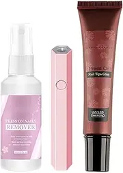 Solid Nail Glue Gel | Press Nail Glue | Multifunctional Nail Glue | Strong Nail Adhesive | Press- Nail Adhesive Strong & Long-Lasting Hold for Those Who Love to Stay Stylish