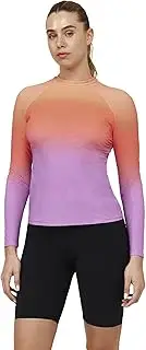 [Gottex] Women's Free Nixi Long Sleeve Rash Guard Swim Top-Built-in Sports Bra, Removable Soft Cups Swimwear