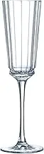 Cristal d'Arques - Macassar Collection - Flute 17cl, Glossy and Very Resistant, 6 Pieces - Reinforced Packaging, Suitable for Online Sale