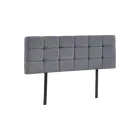 Palermo Grey Linen Fabric Queen Deluxe Tufted Headboard Bedhead