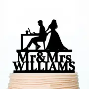 Nerd Computer Wedding Cake Topper Mr and Mrs Code Programmer Cakes Decorating