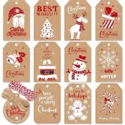 Christmas Gift Tags with String, 144 PCS Gift Tags for Christmas 144PCS Classic