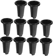 Happyyami 10Pcs Thickened Plastic Nursery Pots for Orchids Durable Drainage Flower Containers Breathable and Lightweight Plant Pots for Indoor and Outdoor Use for Flower Plant