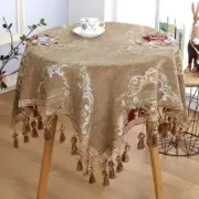 Europ Tablecloth High Grade Upscale Jacquard Tablecloth Tassel Table Cover Cloth
