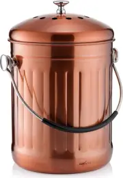 Stylish Odorless Compost Pail with Soft Grip Handle - Ideal for Modern Kitchens