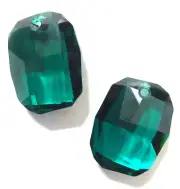 (Lot of 2) Swarovski 6685 Graphic Crystal Pendant 28mm Emerald Green - New